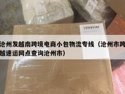 沧州发越南跨境电商小包物流专线（沧州市跨越速运网点查询沧州市）