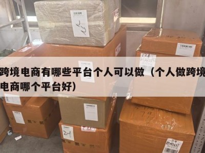 跨境电商有哪些平台个人可以做（个人做跨境电商哪个平台好）
