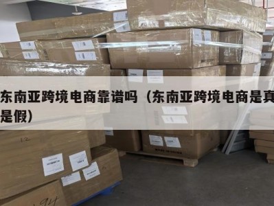 东南亚跨境电商靠谱吗（东南亚跨境电商是真是假）