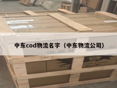 中东cod物流名字（中东物流公司）