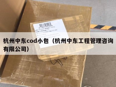 杭州中东cod小包（杭州中东工程管理咨询有限公司）