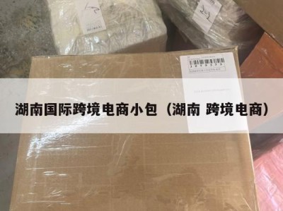 湖南国际跨境电商小包（湖南 跨境电商）