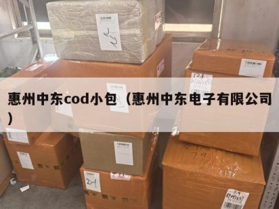 惠州中东cod小包（惠州中东电子有限公司）