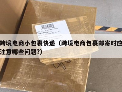 跨境电商小包裹快递（跨境电商包裹邮寄时应注意哪些问题?）