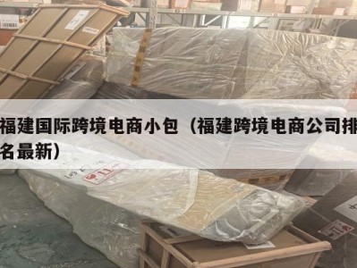 福建国际跨境电商小包（福建跨境电商公司排名最新）