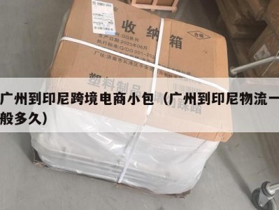 广州到印尼跨境电商小包（广州到印尼物流一般多久）