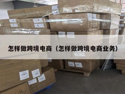 怎样做跨境电商（怎样做跨境电商业务）