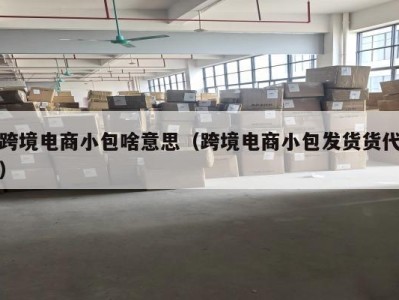 跨境电商小包啥意思（跨境电商小包发货货代）