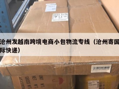 沧州发越南跨境电商小包物流专线（沧州寄国际快递）