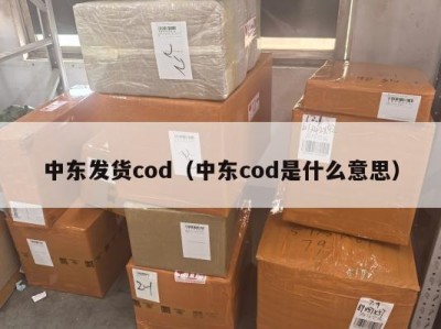 中东发货cod（中东cod是什么意思）