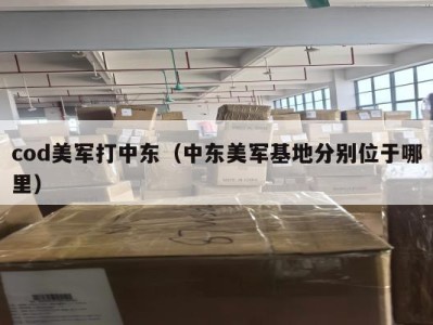 cod美军打中东（中东美军基地分别位于哪里）