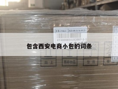 包含西安电商小包的词条