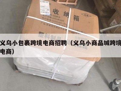 义乌小包裹跨境电商招聘（义乌小商品城跨境电商）