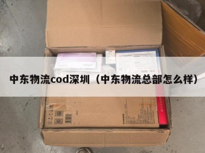 中东物流cod深圳（中东物流总部怎么样）