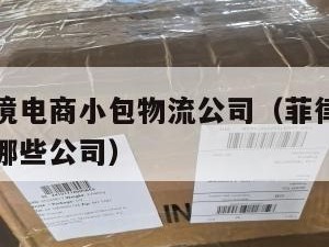 菲律宾跨境电商小包物流公司（菲律宾国际物流公司有哪些公司）