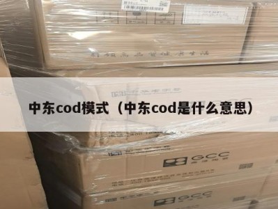 中东cod模式（中东cod是什么意思）