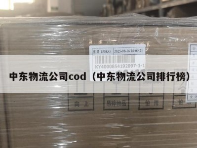 中东物流公司cod（中东物流公司排行榜）