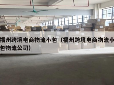 福州跨境电商物流小包（福州跨境电商物流小包物流公司）