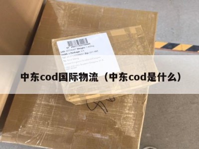 中东cod国际物流（中东cod是什么）