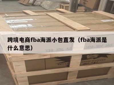 跨境电商fba海派小包直发（fba海派是什么意思）