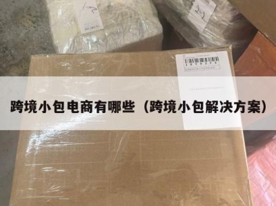跨境小包电商有哪些（跨境小包解决方案）
