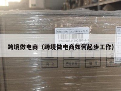 跨境做电商（跨境做电商如何起步工作）