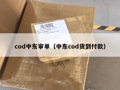 cod中东审单（中东cod货到付款）
