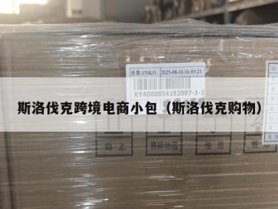 斯洛伐克跨境电商小包（斯洛伐克购物）