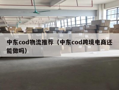 中东cod物流推荐（中东cod跨境电商还能做吗）
