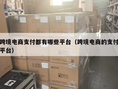 跨境电商支付都有哪些平台（跨境电商的支付平台）