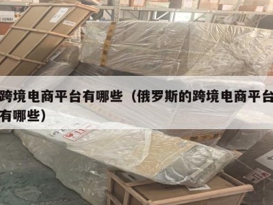 跨境电商平台有哪些（俄罗斯的跨境电商平台有哪些）