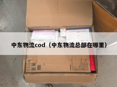中东物流cod（中东物流总部在哪里）