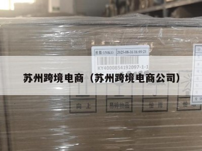 苏州跨境电商（苏州跨境电商公司）