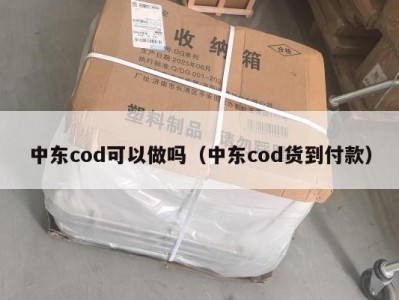 中东cod可以做吗（中东cod货到付款）