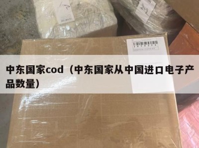 中东国家cod（中东国家从中国进口电子产品数量）