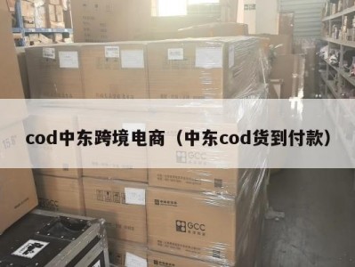 cod中东跨境电商（中东cod货到付款）