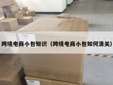 跨境电商小包知识（跨境电商小包如何清关）