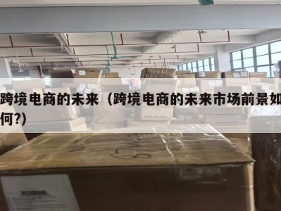 跨境电商的未来（跨境电商的未来市场前景如何?）