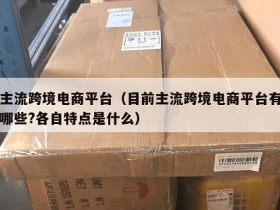 主流跨境电商平台（目前主流跨境电商平台有哪些?各自特点是什么）