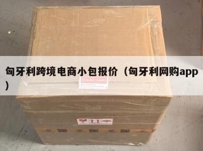 匈牙利跨境电商小包报价（匈牙利网购app）