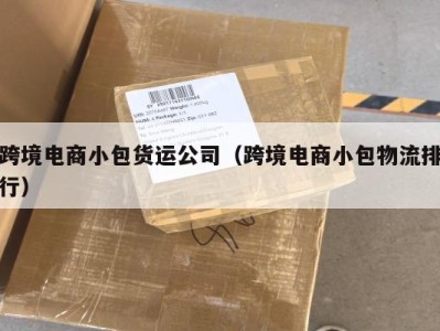 跨境电商小包货运公司（跨境电商小包物流排行）