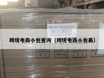 跨境电商小包查询（跨境电商小包裹）