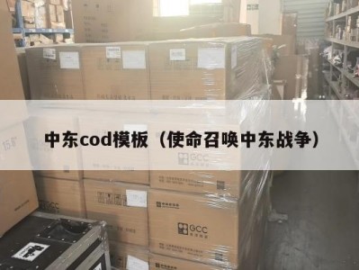 中东cod模板（使命召唤中东战争）