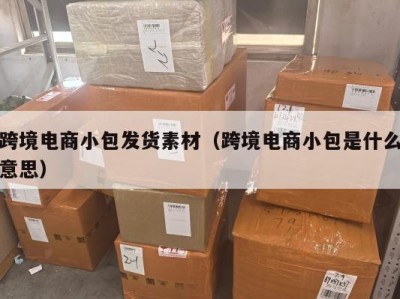 跨境电商小包发货素材（跨境电商小包是什么意思）