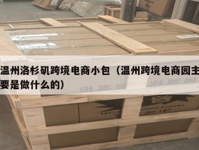 温州洛杉矶跨境电商小包（温州跨境电商园主要是做什么的）