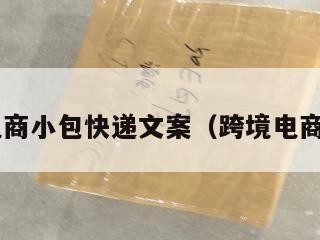 跨境电商小包快递文案（跨境电商 小包）
