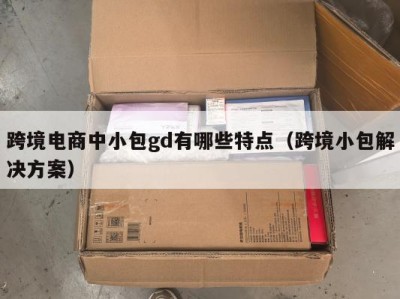 跨境电商中小包gd有哪些特点（跨境小包解决方案）