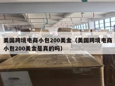 美国跨境电商小包200美金（美国跨境电商小包200美金是真的吗）