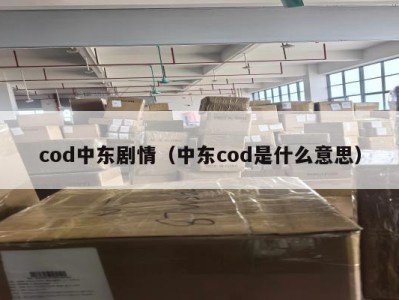 cod中东剧情（中东cod是什么意思）