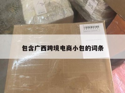 包含广西跨境电商小包的词条